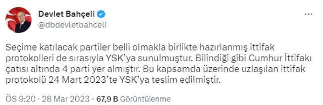 MHP, AK Parti ile ortak listeyle mi seçime gidecek? Bahçeli'den merak edilen soruya yanıt