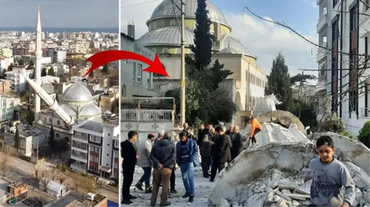 Depremde hasar almıştı, müdahale edilmek istenen minare evin üzerine yıkıldı! Vatandaş sert tepki gösterdi