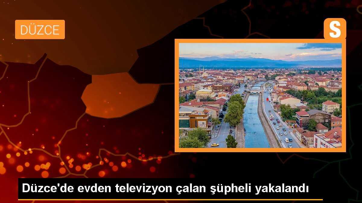 Düzce\'de evden televizyon çalan şüpheli yakalandı