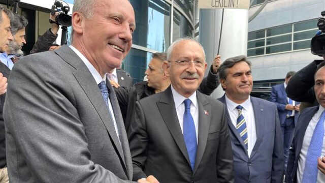 Tüm gözlerin çevrildiği Kılıçdaroğlu ile İnce arasındaki görüşme başladı