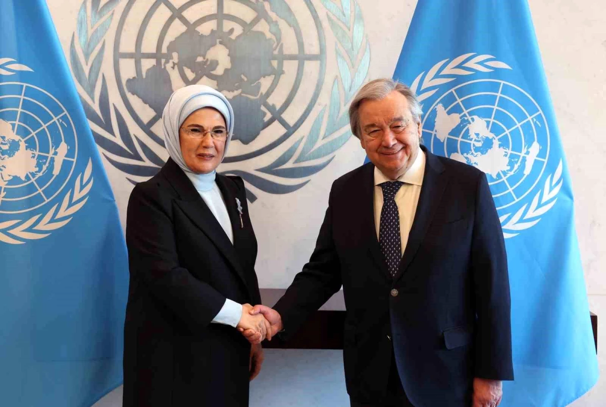 Emine Erdoğan, BM Genel Sekreteri Guterres\'le görüştü