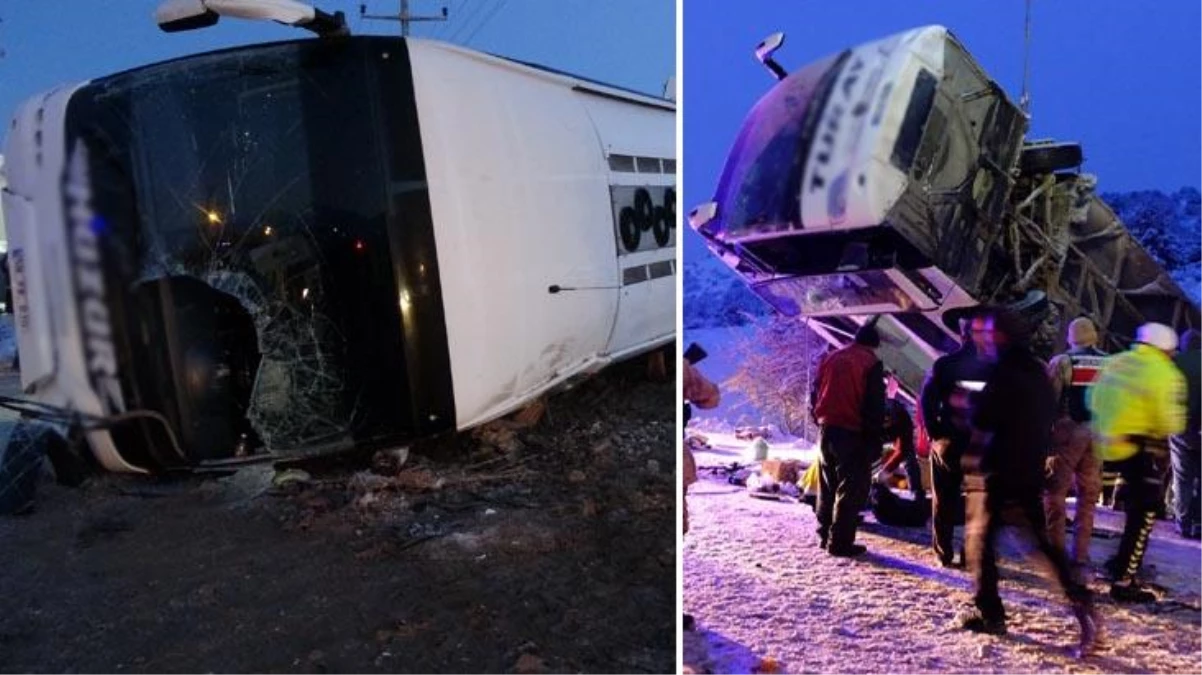 2 ilimizde birden yolcu otobüsü şarampole uçtu: 3 kişi öldü, 46 kişi yaralandı