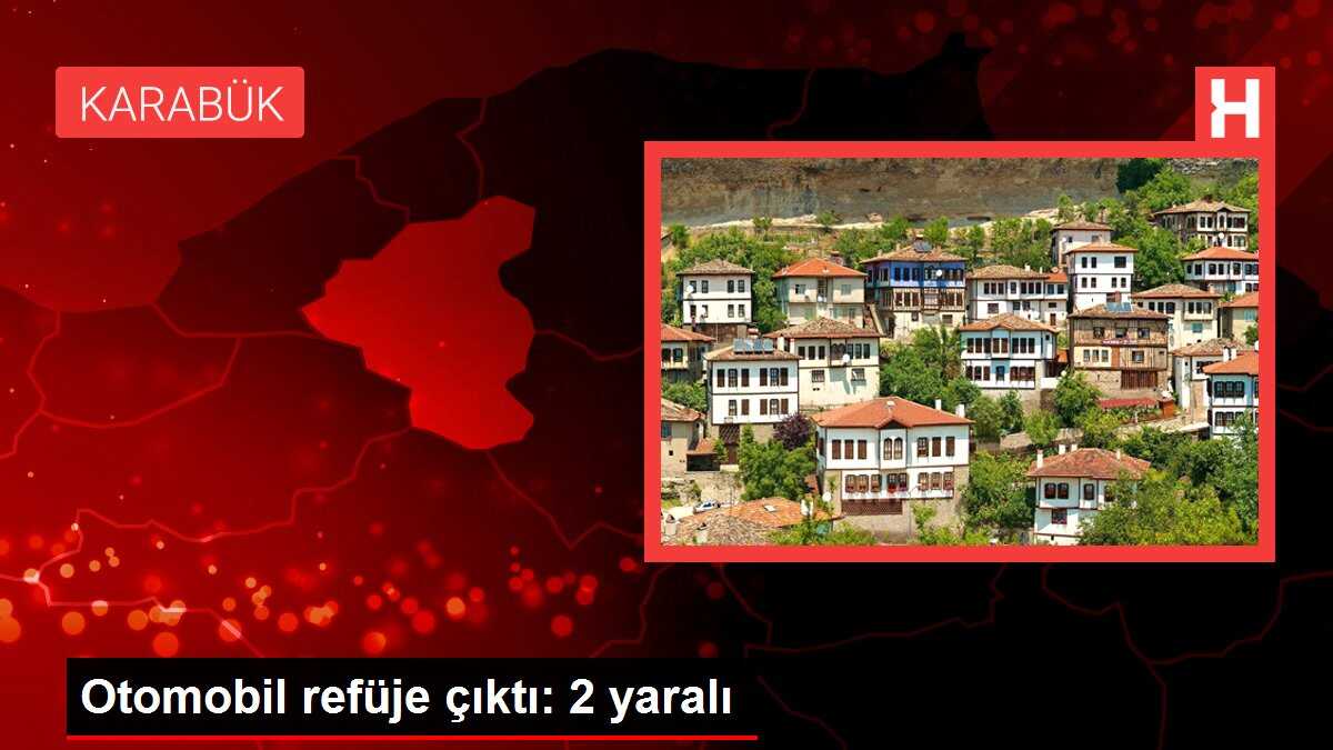 Otomobil refüje çıktı: 2 yaralı
