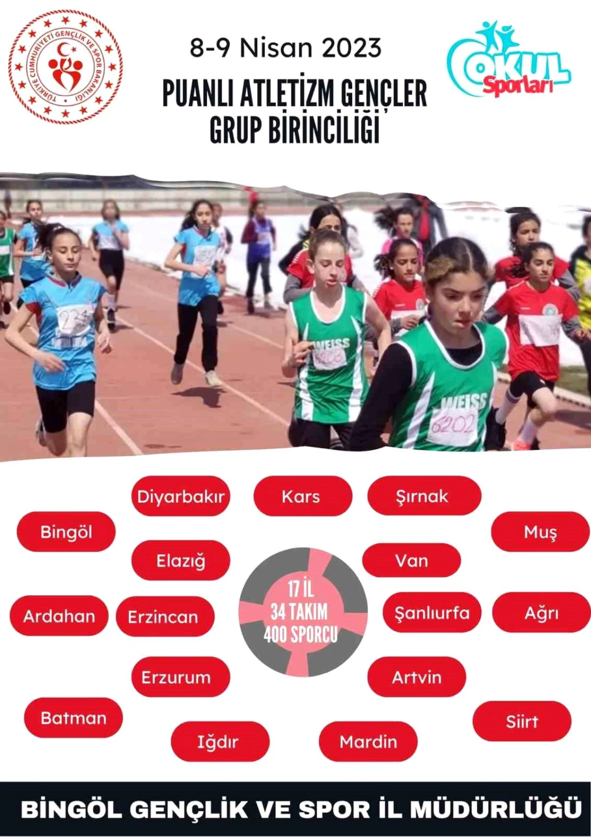 Atletizm Grup Yarışmaları Bingöl\'de yapılacak