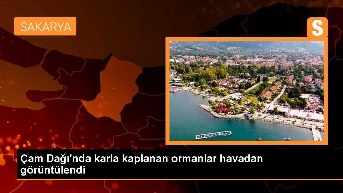 Çam Dağı\'nda karla kaplanan ormanlar havadan görüntülendi