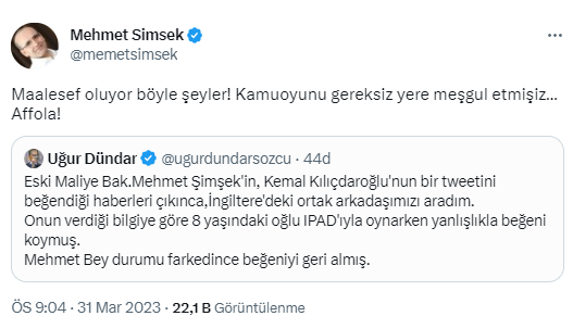 Kılıçdaroğlu'nun seçim kampanyasını beğenip geri çeken Mehmet Şimşek konuştu