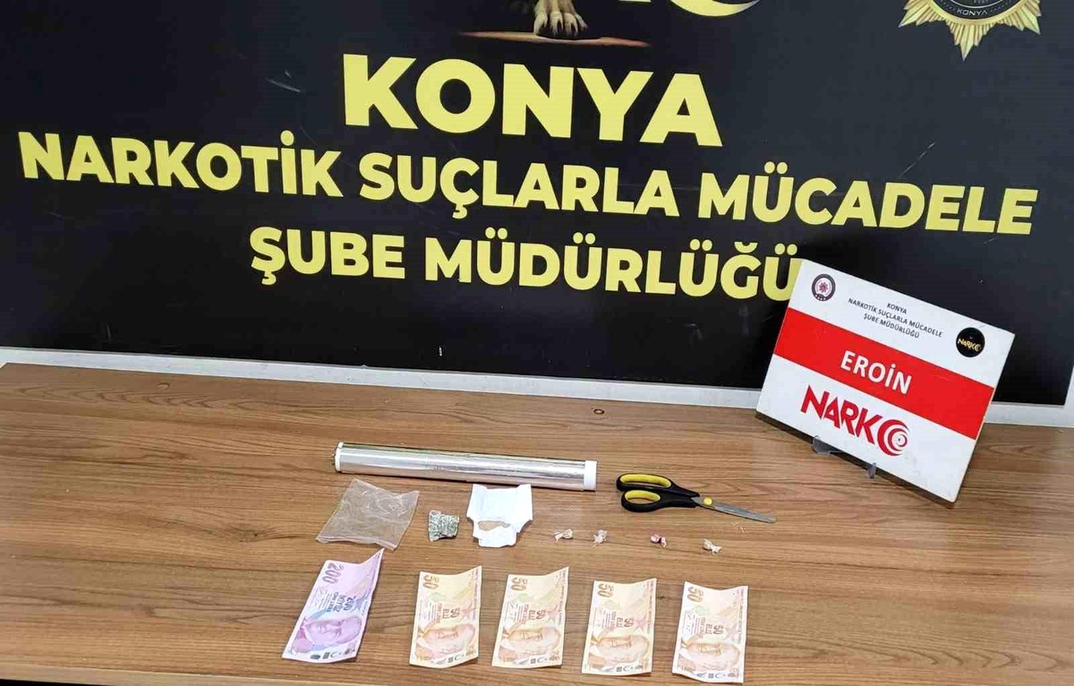 Konya\'da iş yerine uyuşturucu baskını: 1 tutuklama