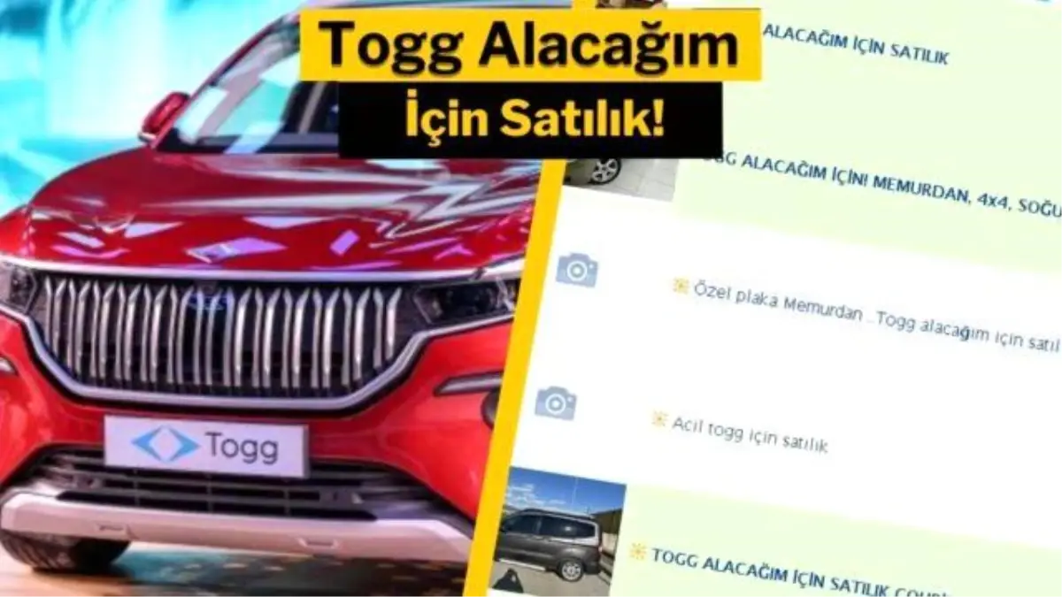 İlan sayfalarında Togg hareketliliği: Çekiliş sırasını satanlar bile var!