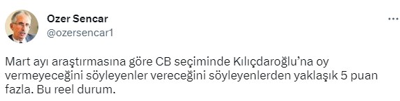 MetroPoll'ün anketinde, 'Kılıçdaroğlu seçimi kazanır' diyenlerin oranı yüzde 34.9! 4 ayda fark iyice eridi
