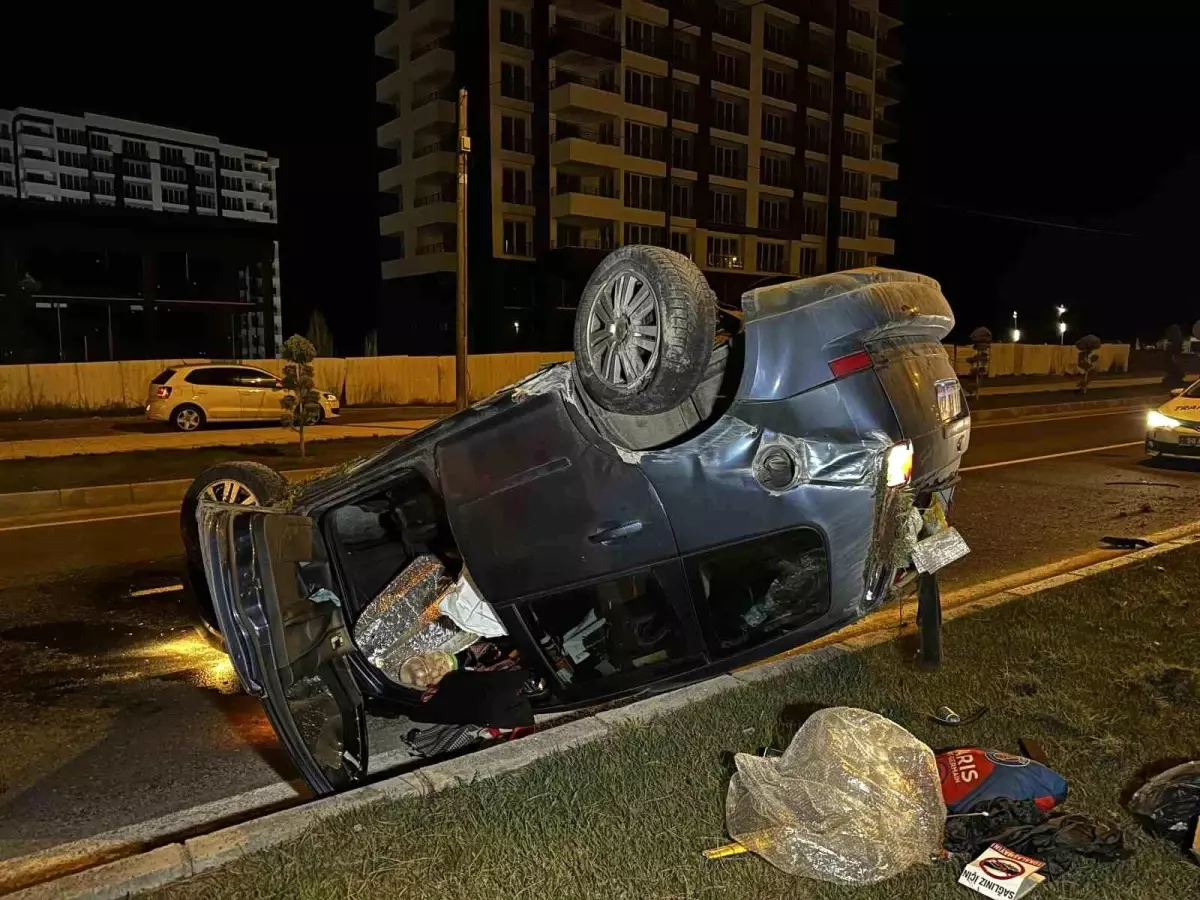 Nevşehir\'de kontrolden çıkan otomobil takla attı: 1 yaralı