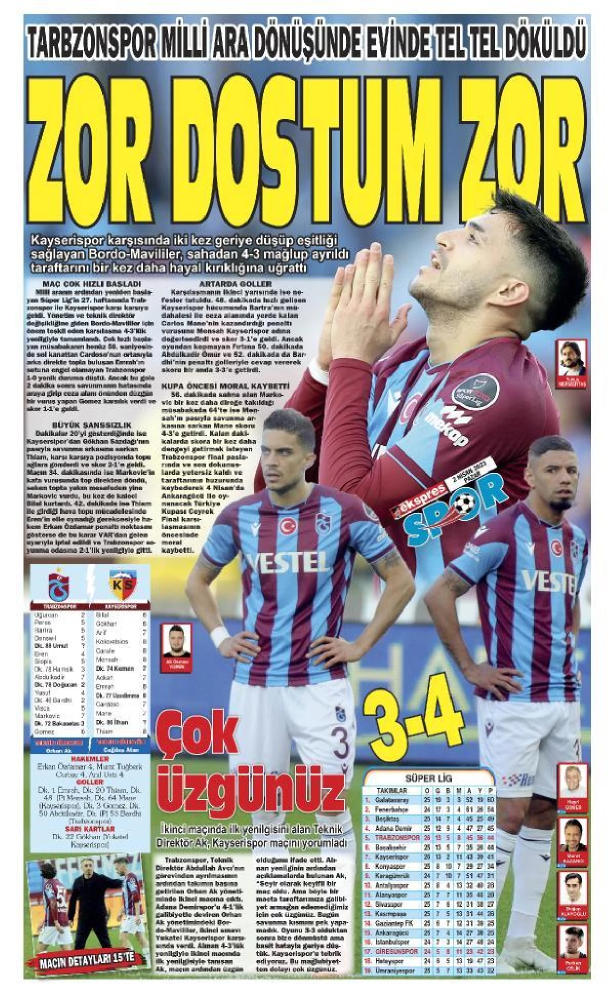 Orhan Ak\'lı Trabzonspor\'dan kötü başlangıç