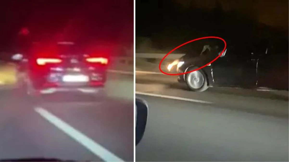 Anne, oğlu için kaput üstünde kilometrelerce yol gitti! Korku dolu anlar kamerada