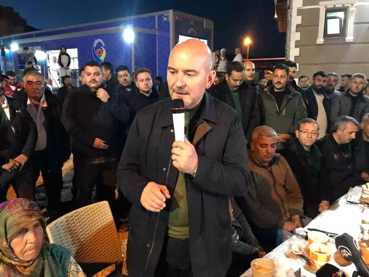 Bakan Soylu Hatay\'da depremzedelerle iftarda buluştu Açıklaması