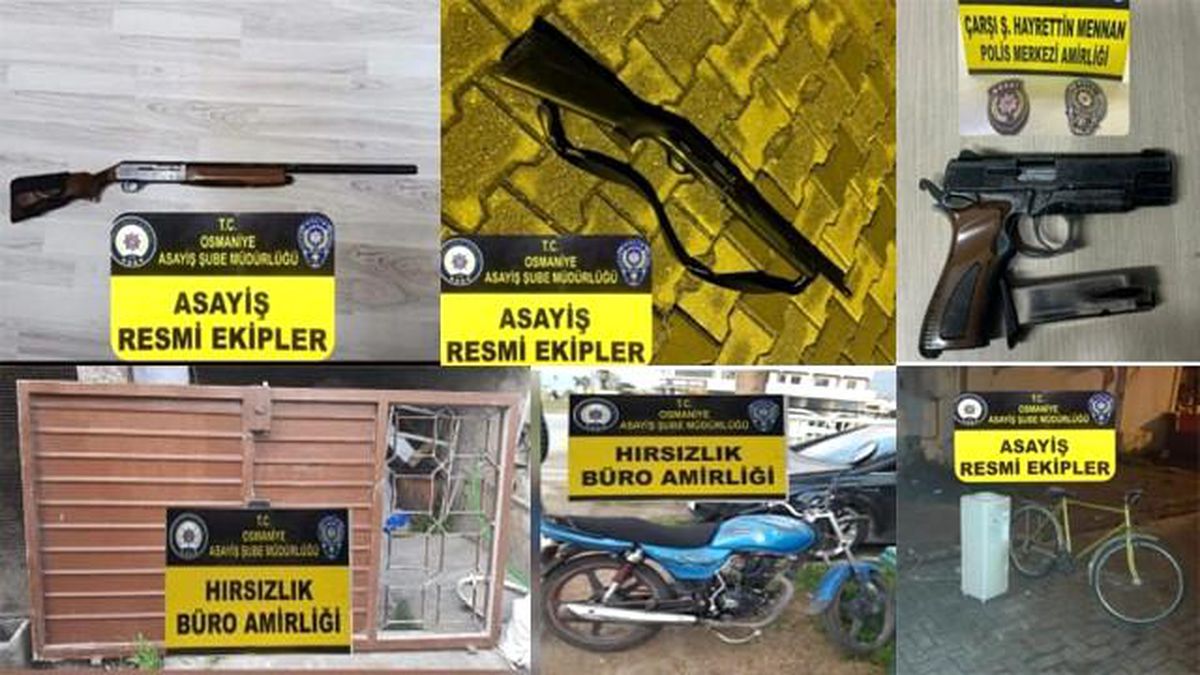 Osmaniye\'de çeşitli suçlardan yakalanan 3 şüpheli tutuklandı