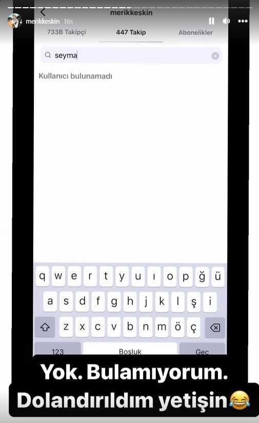 Şeyma Subaşı, abonelerine özel paylaştığı fotoğrafı ifşa eden fenomen Merik Keskin'i engelledi