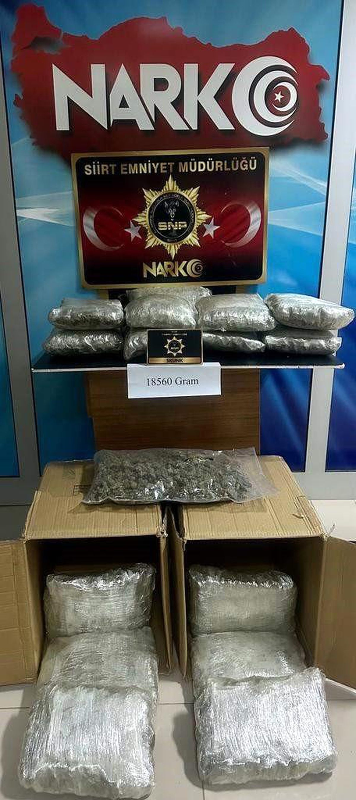 Siirt\'te kargo paketinde uyuşturucu madde ele geçirildi
