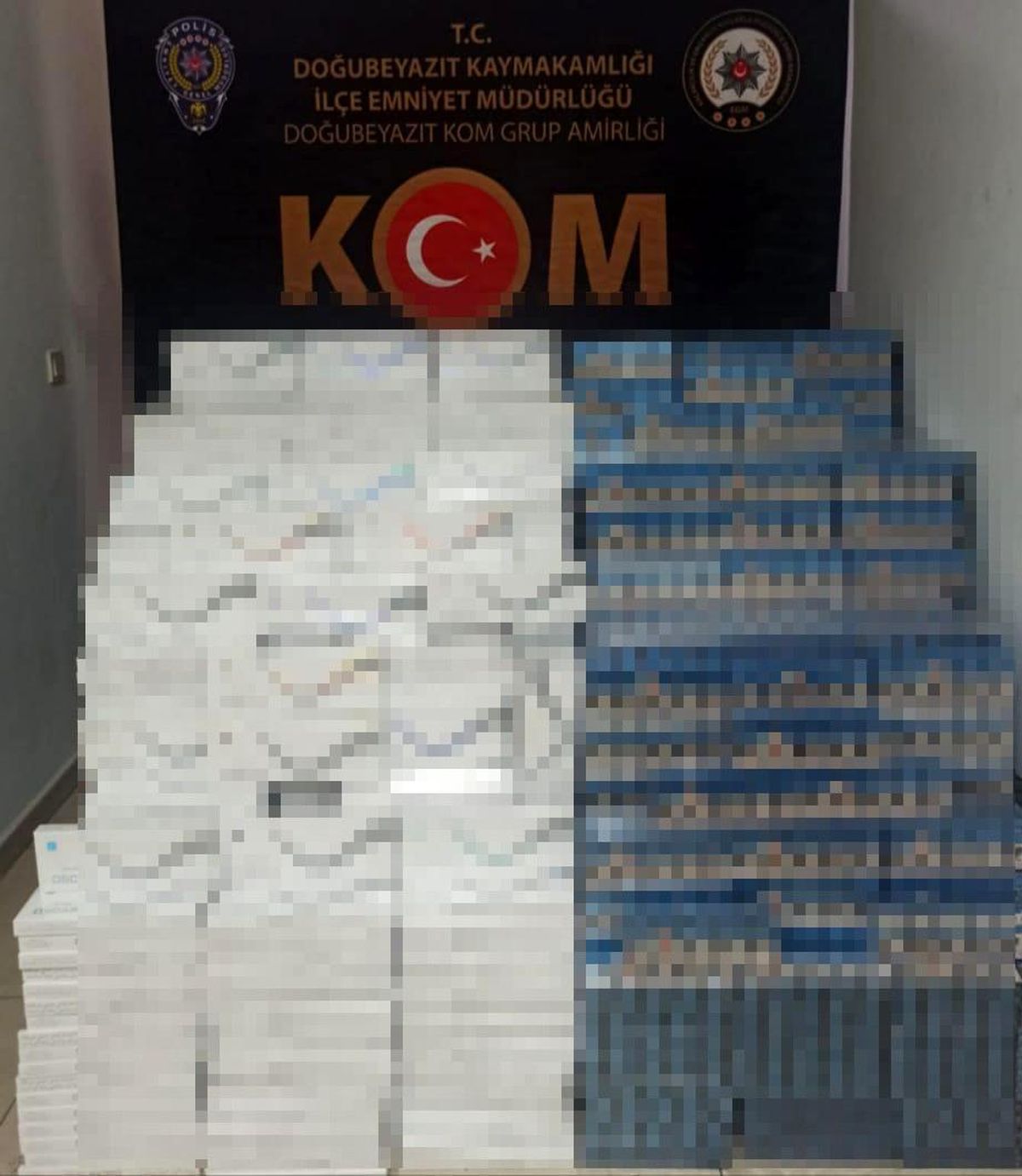 Ağrı\'da 27 bin paket gümrük kaçağı sigara ele geçirildi