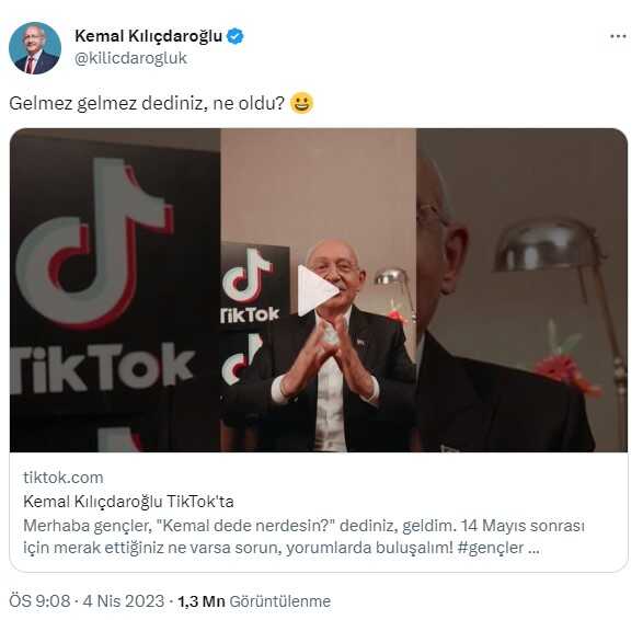 Kemal Kılıçdaroğlu, Tiktok'ta Video Paylaştı: 'Merhaba Gençler. Kemal Kılıçdaroğlu, Tiktok'ta Video Paylaştı: 'Merhaba Gençler.