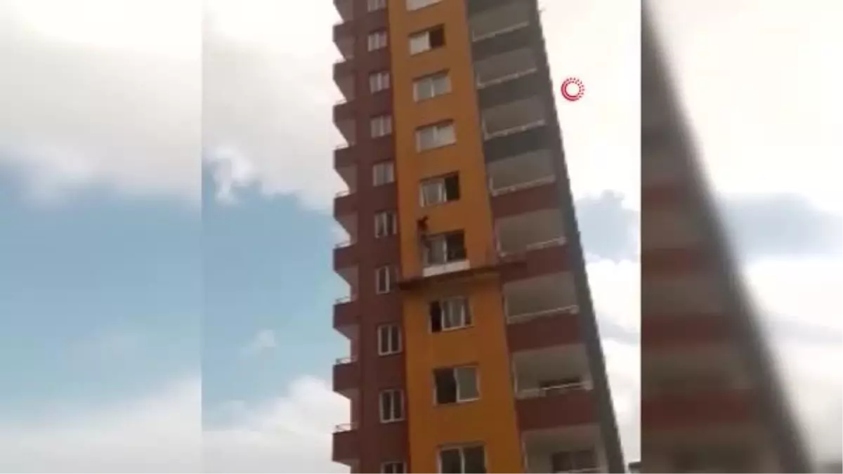 Güvenlik kemeri işçiyi ölümden kurtardı