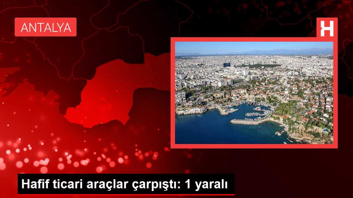 Hafif ticari araçlar çarpıştı: 1 yaralı