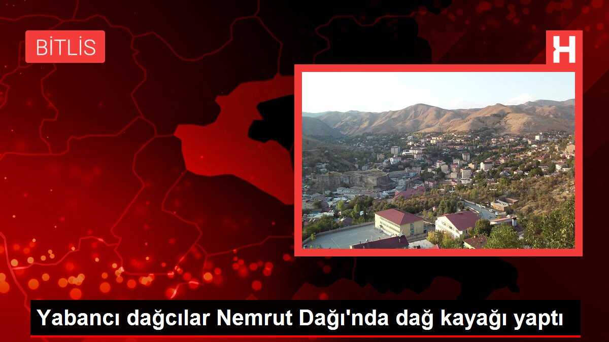 Yabancı dağcılar Nemrut Dağı'nda dağ kayağı yaptı
