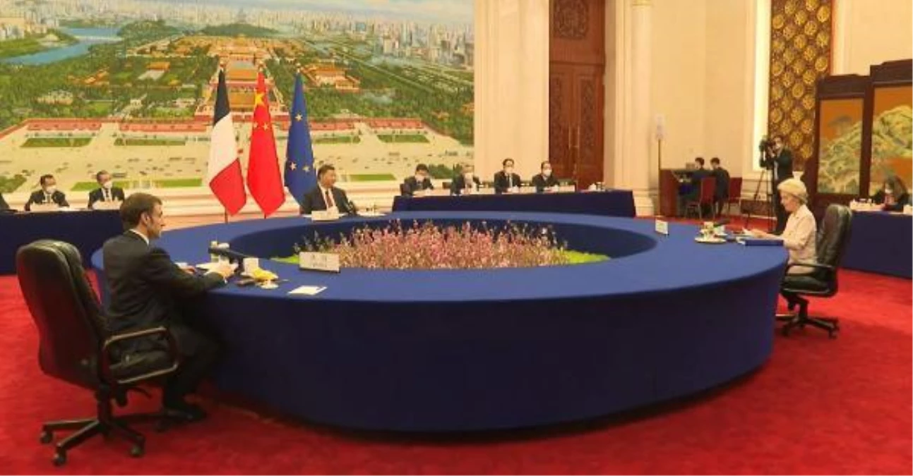Avrupa Komisyonu Başkanı, Fransa Cumhurbaşkanı ve Çin Devlet Başkanı Üçlü Toplantı Gerçekleştirdi