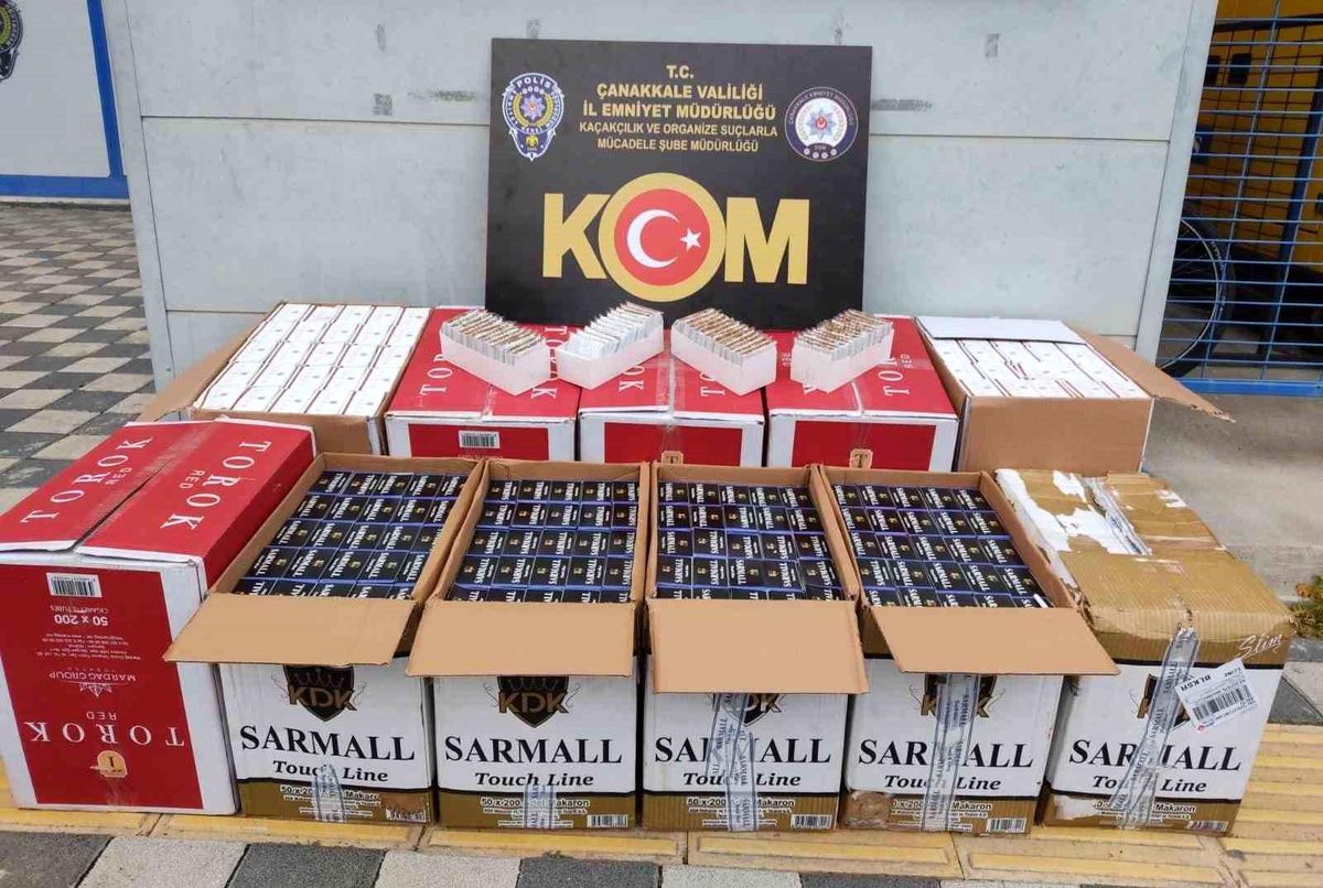 Çanakkale\'de 221 bin makaron ele geçirildi