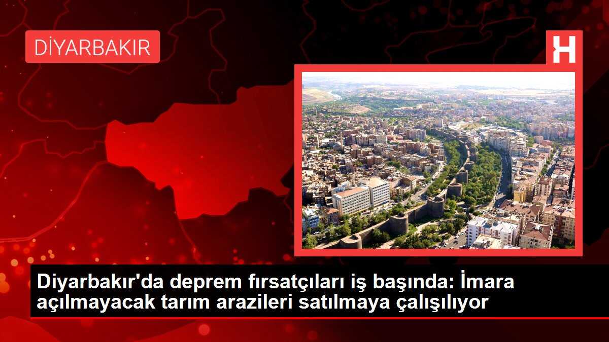 Diyarbakır'da deprem fırsatçıları iş başında: İmara açılmayacak tarım arazileri satılmaya çalışılıyor