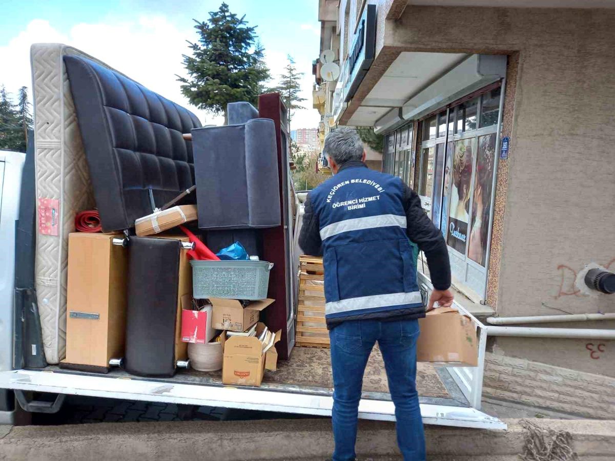 Keçiören\'de üniversite öğrencilerine ücretsiz taşınma hizmeti