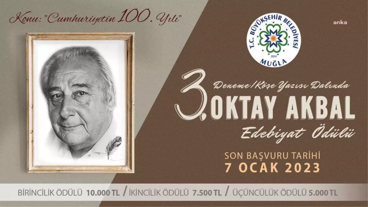 Muğla Büyükşehir\'in \'Oktay Akbal Edebiyat Ödülü\' Yarışmasının Kazananı Belli Oldu