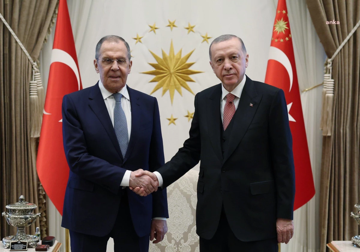 Cumhurbaşkanı Erdoğan, Rusya Dışişleri Bakanı Sergey Lavrov\'u kabul etti