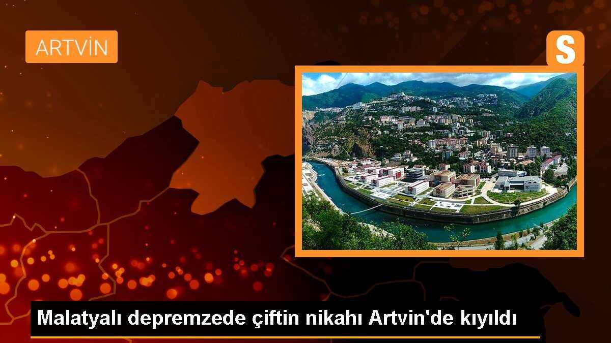 Malatyalı depremzede çiftin nikahı Artvin\'de kıyıldı