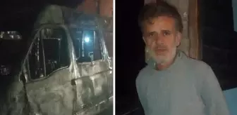 Minibüsünden dumanlar yükselen vatandaş, suçu oğluna attı