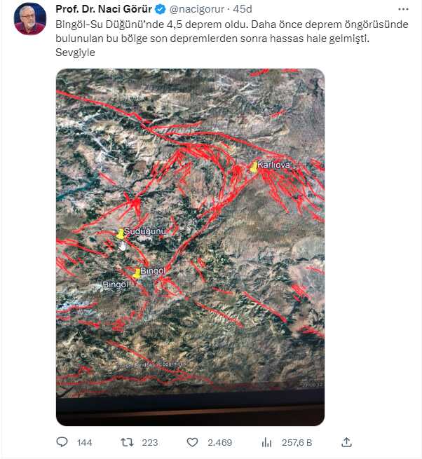 Naci Görür yine haklı çıktı! Uyardığı ilimiz fena sallandı Naci Görür yine haklı çıktı! Uyardığı ilimiz fena sallandı