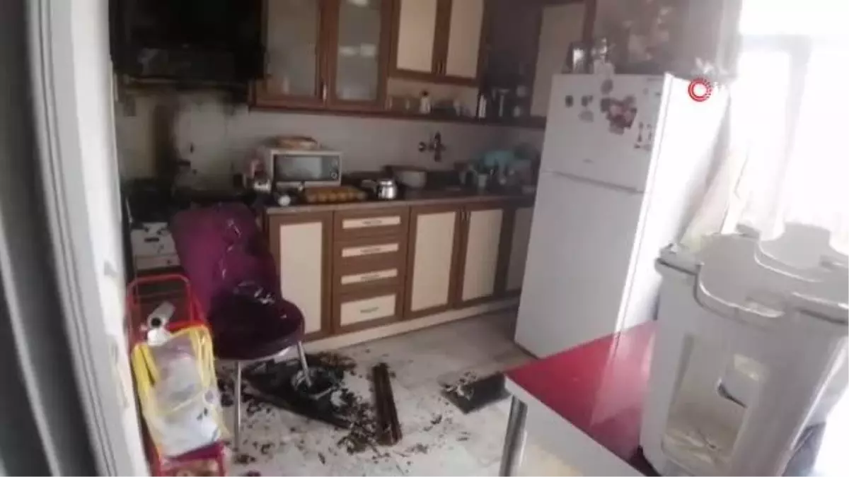 Ocakta unutulan yemek yangına neden oldu