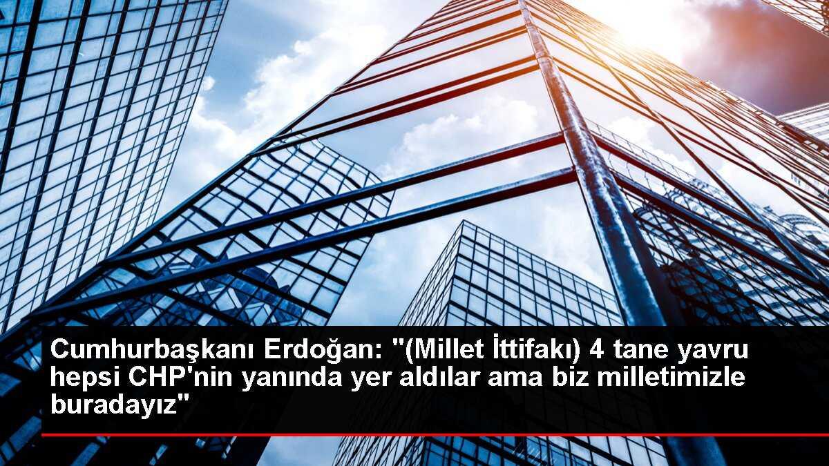 Cumhurbaşkanı Erdoğan: '(Millet İttifakı) 4 tane yavru hepsi CHP'nin yanında yer aldılar ama biz milletimizle buradayız'