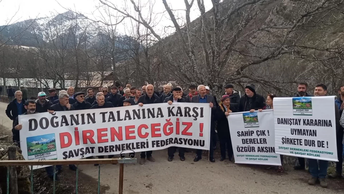 Danıştay Tarafından İptal Edilen Hanlı Hes Bölgesinde Yapılmak İstenen Çed Toplantısı, Bölge Halkı Tarafından Protesto Edildi