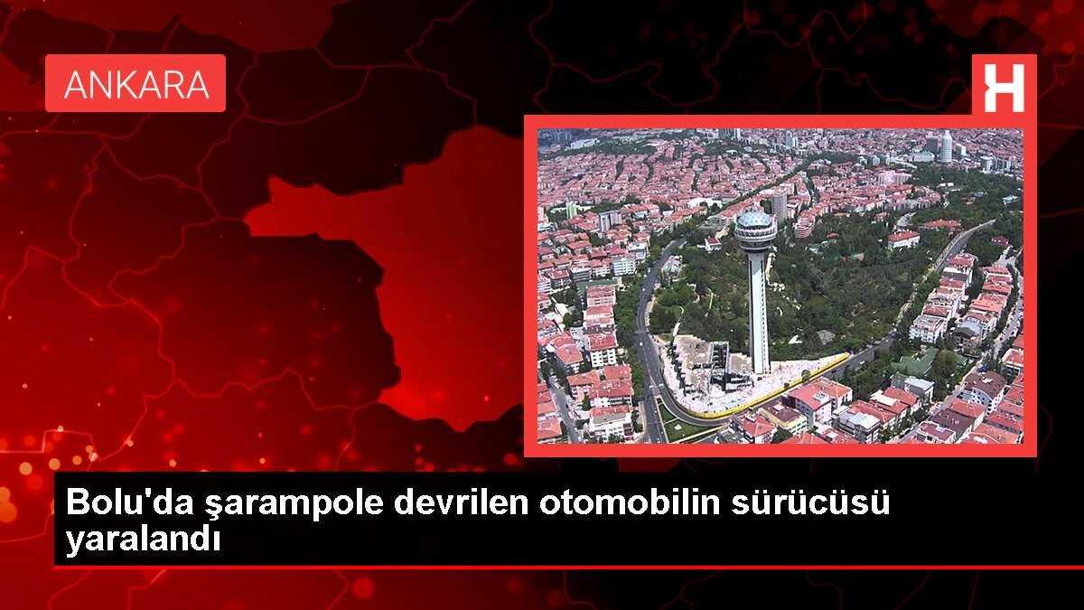Bolu'da şarampole devrilen otomobilin sürücüsü yaralandı