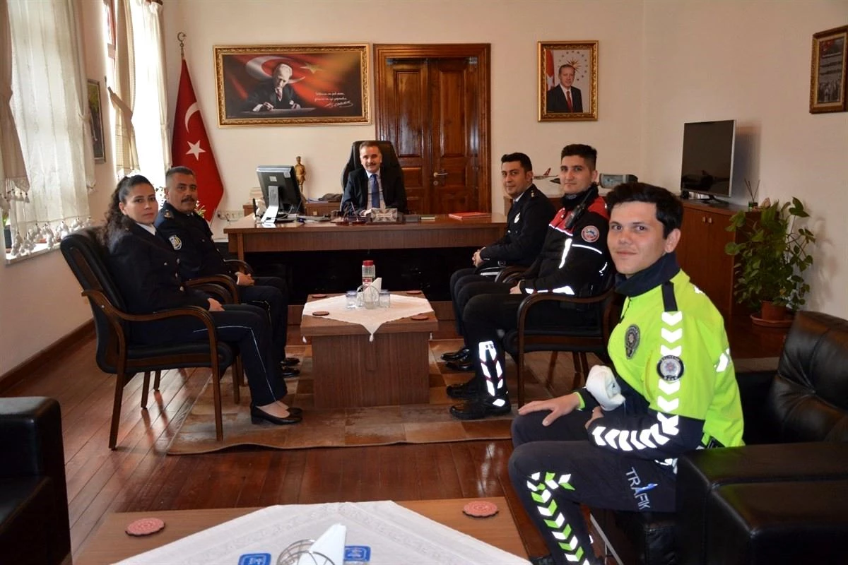 Kaymakam Ahmet Odabaş\'a Polis Haftası ziyareti