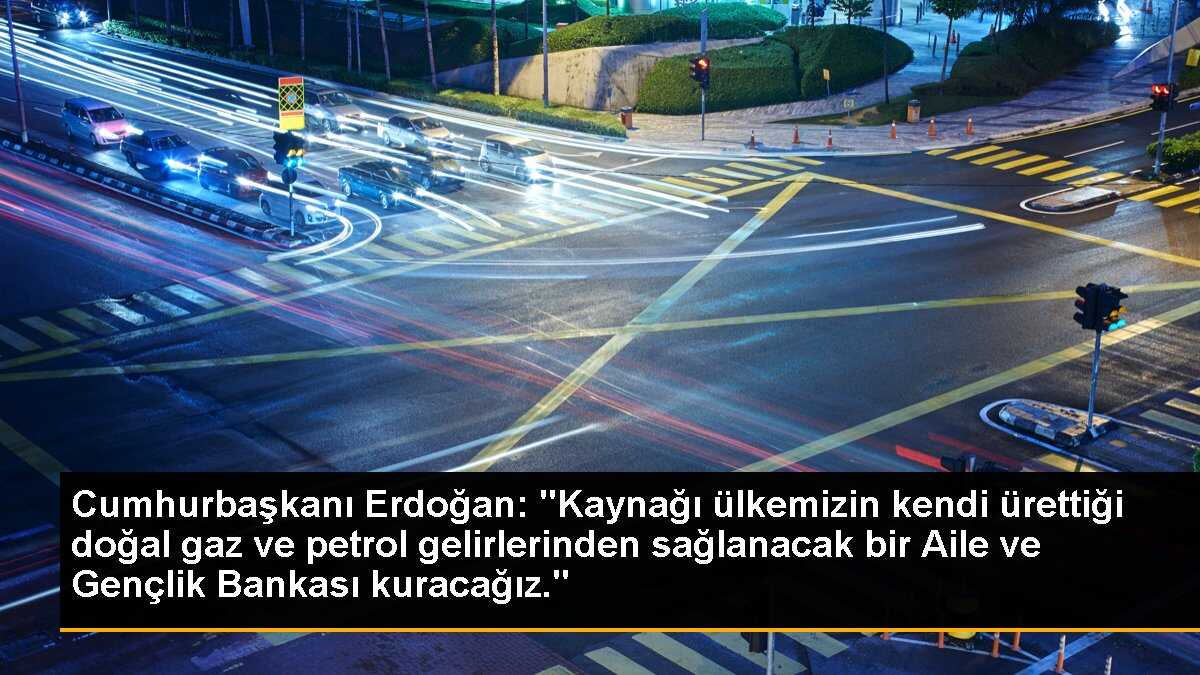 Cumhurbaşkanı Erdoğan: "Kaynağı ülkemizin kendi ürettiği doğal gaz ve petrol gelirlerinden sağlanacak bir Aile ve Gençlik Bankası kuracağız."
