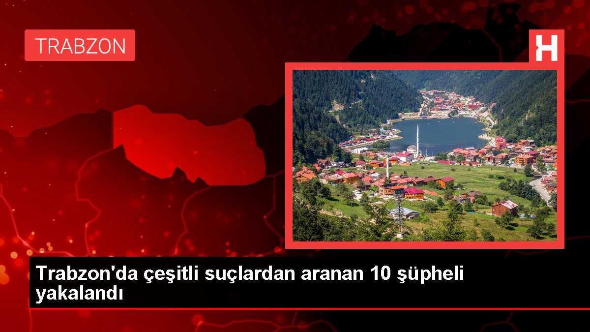 Trabzon'da çeşitli suçlardan aranan 10 şüpheli yakalandı
