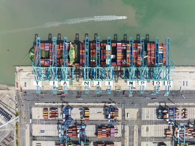Çin'in Tianjin Limanı'nda Konteyner Hacmi İlk Çeyrekte Yüzde 9,09 Arttı