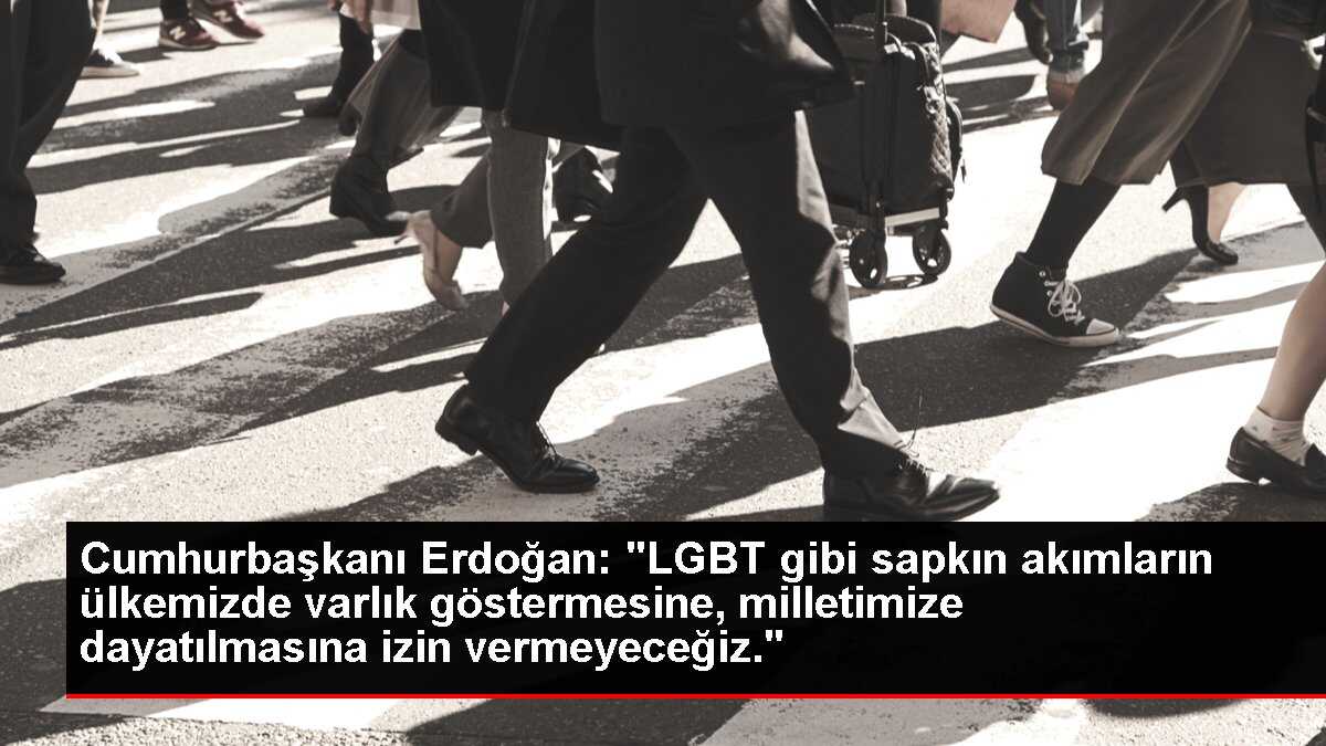 Cumhurbaşkanı Erdoğan: 'LGBT gibi sapkın akımların ülkemizde varlık göstermesine, milletimize dayatılmasına izin vermeyeceğiz.'