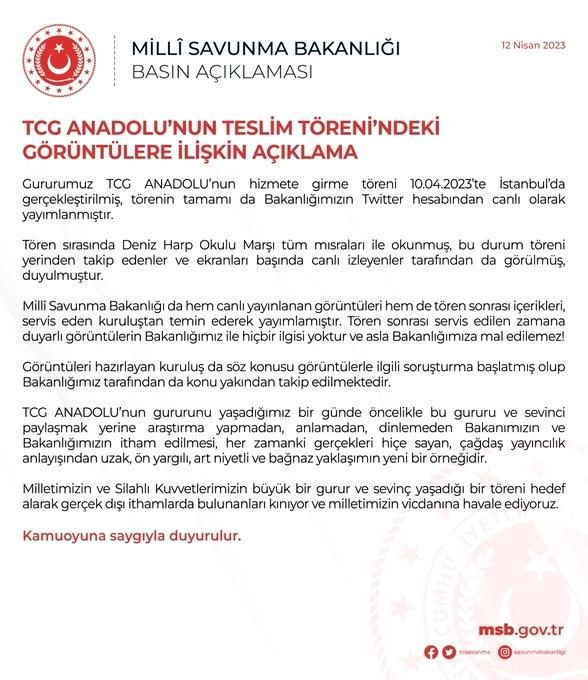 Deniz Harp Okulu marşındaki 'Atatürk' kısmının kesildiği iddiası tartışma yarattı! MSB'den açıklama geldi