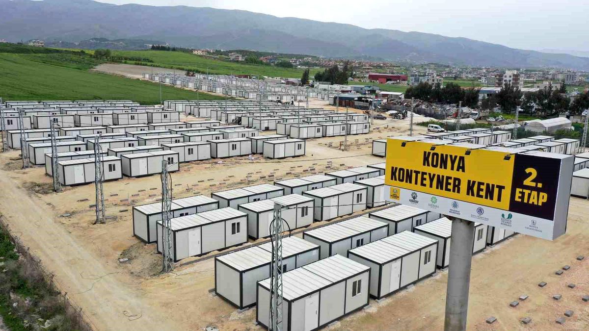 Hatay\'daki \'Konya Konteyner Kent\'in 2. etabında çalışmalar devam ediyor
