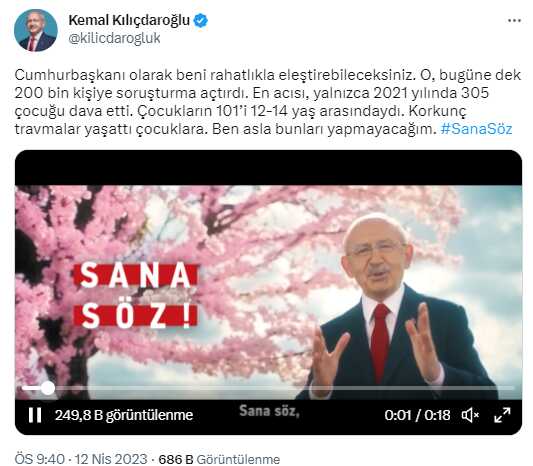 Kılıçdaroğlu'ndan yeni seçim kampanyası videosu: Cumhurbaşkanı olarak beni rahatlıkla eleştirebileceksiniz