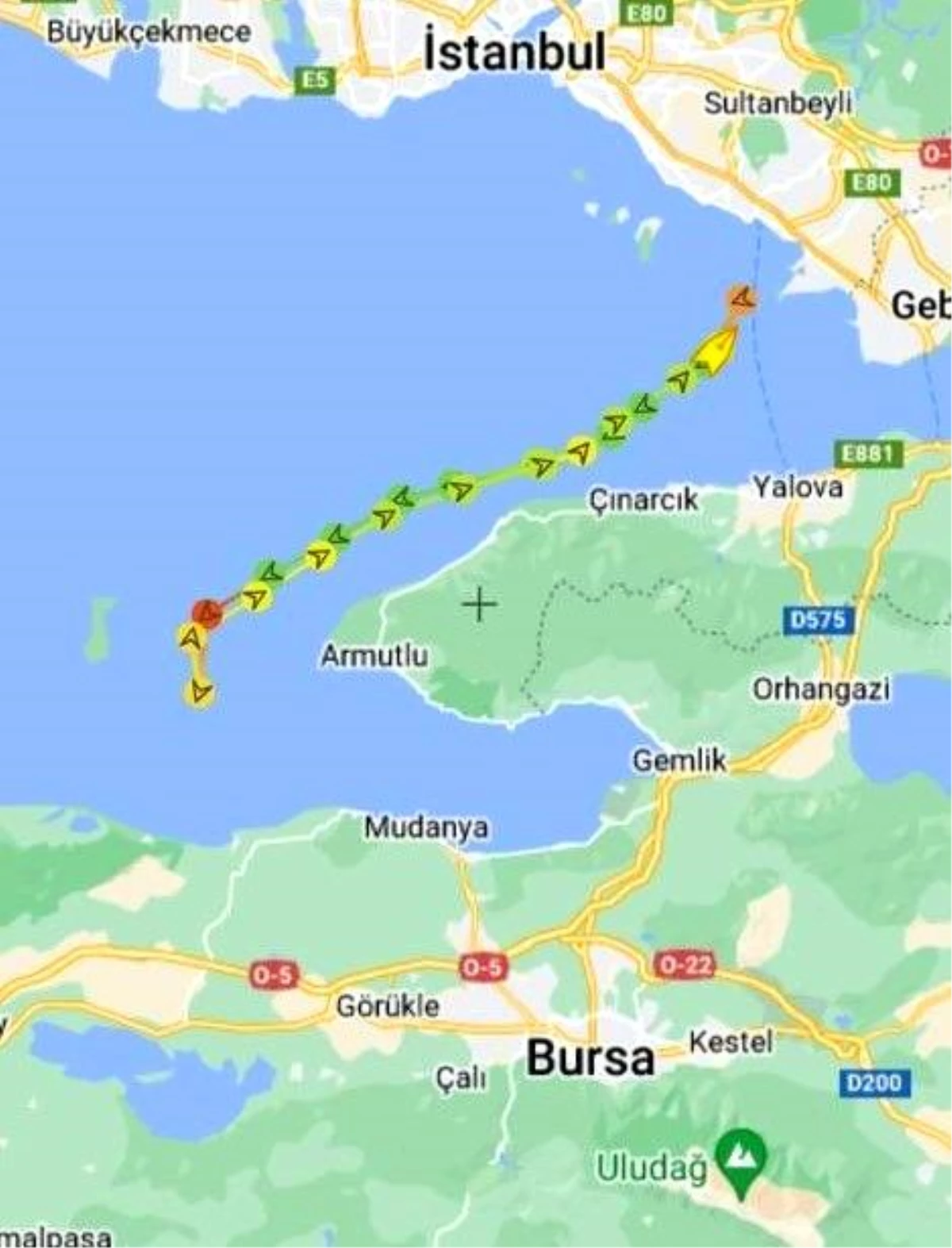 TCG Anadolu Marmara Denizi\'nde test sürüşünde