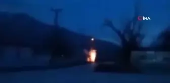 Van'da elektrik trafosu böyle patladı