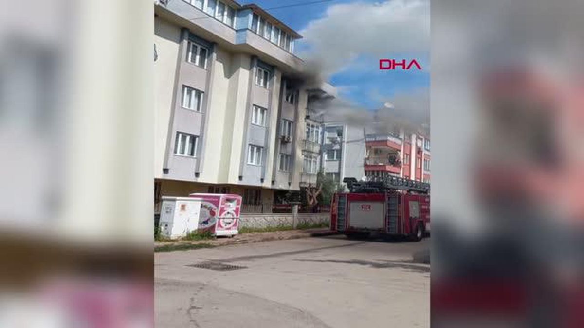 YANGINI GÖRÜNCE, ÇOCUKLARI EVDEN ÇIKARTTI