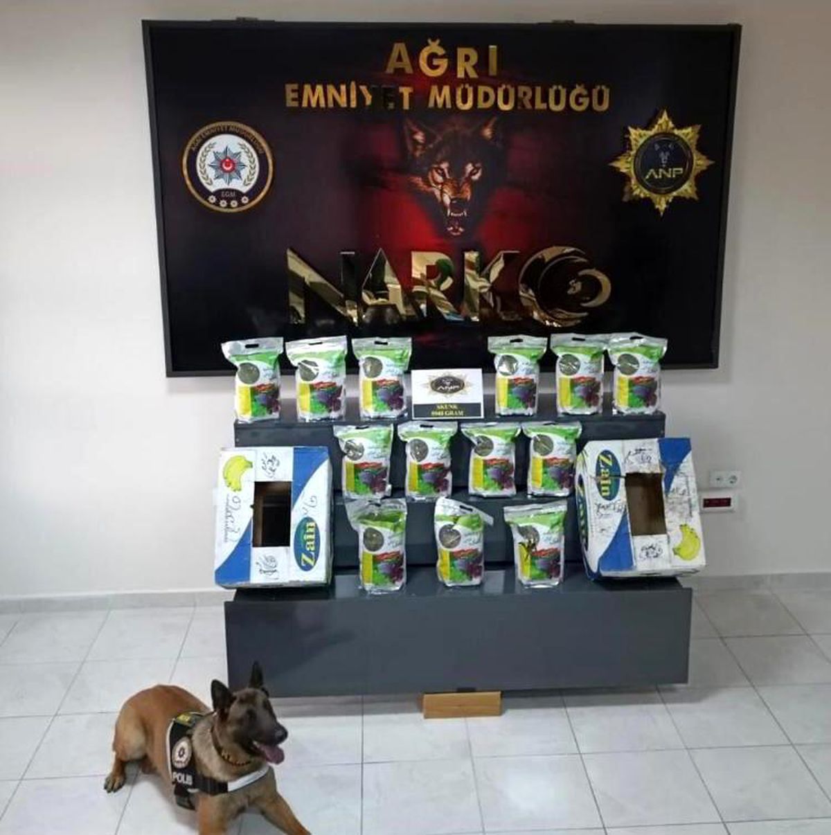 Ağrı'da muz kolisinden uyuşturucu çıktı